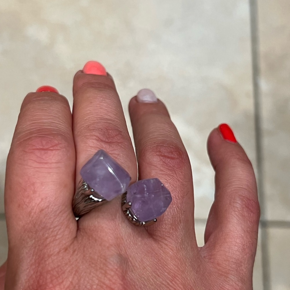 Statement Ring With Amethyst - image 5